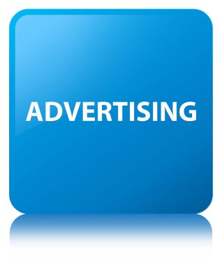 Reklam camgöbeği mavi kare düğme