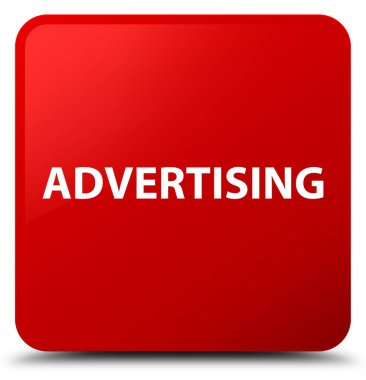 Kırmızı kare düğmesini reklam