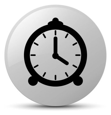 Çalar saat simgesi Beyaz yuvarlak düğmesi