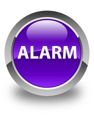 Alarm parlak mor yuvarlak düğmesi