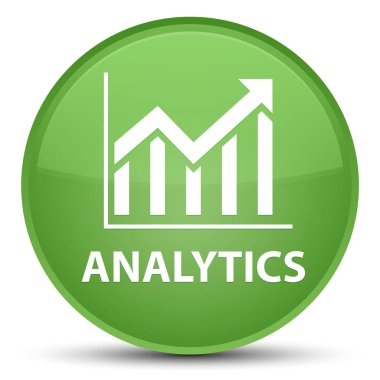 Analytics (istatistik simgesi) özel yumuşak yeşil yuvarlak düğmesi