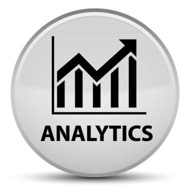 Analytics (istatistik simgesi) özel beyaz yuvarlak düğmesi