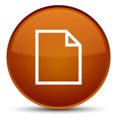 Boş sayfa simgesini özel kahverengi yuvarlak düğmesi