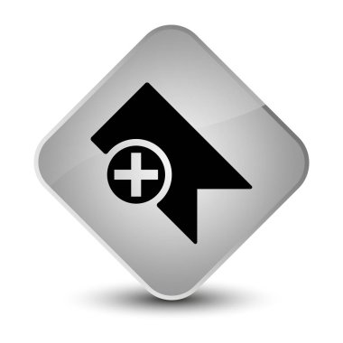 Yer işareti simgesi zarif beyaz elmas düğmesini