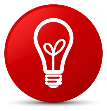 Ampul simgesi kırmızı yuvarlak düğmesi