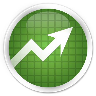 İş grafik simge sigorta primi yumuşak yeşil yuvarlak düğmesi