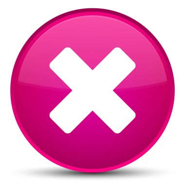 İptal simgesini özel pembe yuvarlak düğmesi