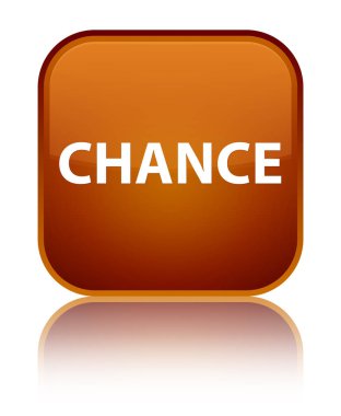 Şans özel kahverengi kare düğme