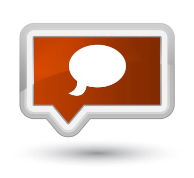 Sohbet simgesi ilk kahverengi banner buton