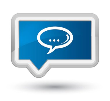 Sohbet simgesi baş mavi bayrak düğmesini