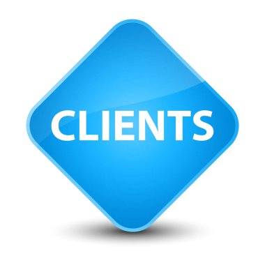 İstemciler zarif camgöbeği mavi elmas düğmesi