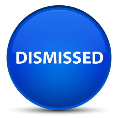 Özel mavi yuvarlak düğmeye reddetti