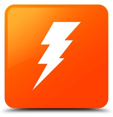 Electricity icon orange square button