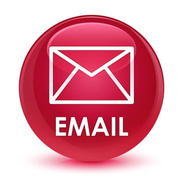 E-posta camsı pembe yuvarlak düğmesini