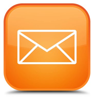 E-posta kutsal kişilerin resmi özel turuncu kare düğme