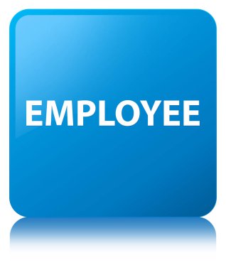 Çalışan camgöbeği mavi kare düğmesini