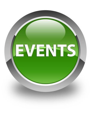 Olaylar parlak yumuşak yeşil yuvarlak düğme