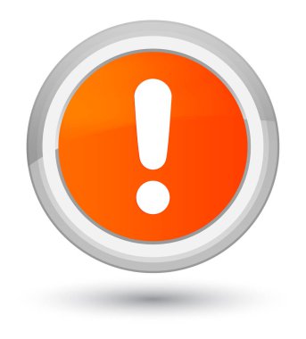 Ünlem işareti simgesi Başbakan turuncu yuvarlak düğmesine