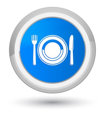 Gıda plaka simgesi Başbakan camgöbeği mavi yuvarlak düğmesi