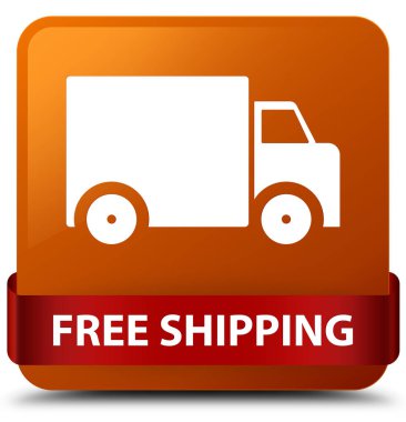 Kahverengi kare düğme kırmızı kurdele orta ücretsiz kargo