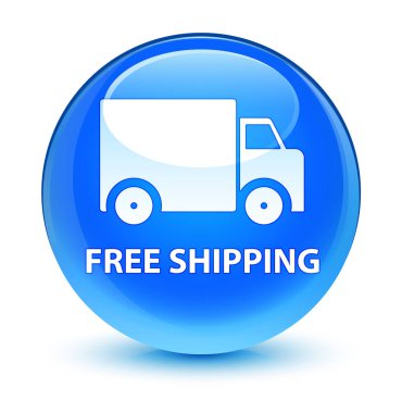 Ücretsiz nakliye camsı camgöbeği mavi yuvarlak düğmesi