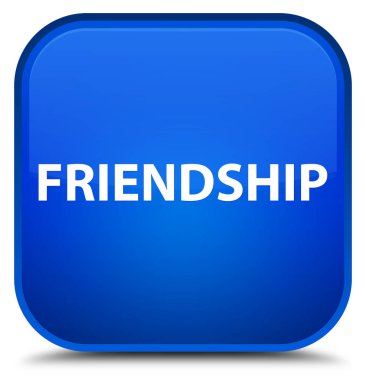 Dostluk özel mavi kare düğme