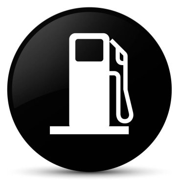 Yakıt dağıtıcı simge siyah yuvarlak düğmesi