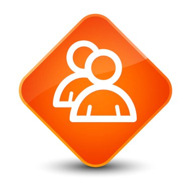 Grup simgesi zarif Turuncu elmas düğmesini