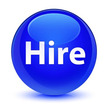 Kiralık camsı mavi yuvarlak düğmesi