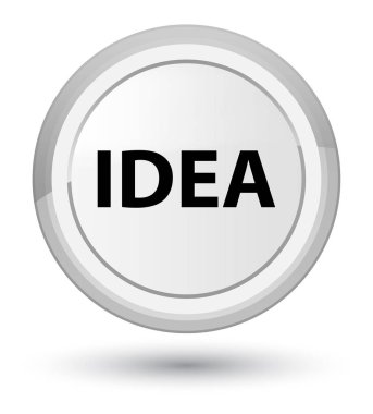 Fikir baş beyaz yuvarlak düğmesi