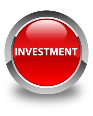 Yatırım parlak kırmızı yuvarlak düğme