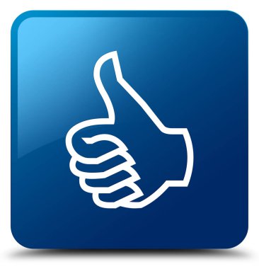 Simgesi mavi kare düğmesinin