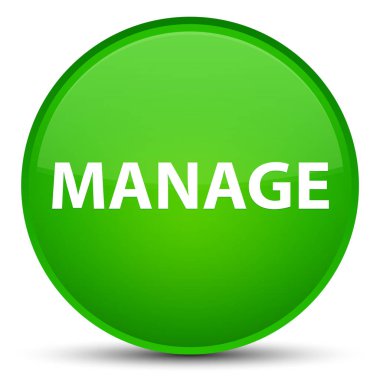 Özel yeşil yuvarlak düğmeye yönetmek