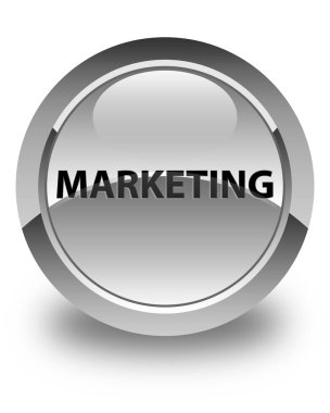 Parlak beyaz yuvarlak düğme pazarlama