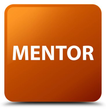 Akıl hocası kahverengi kare düğme