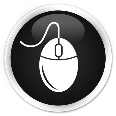 Fare simgesi sigorta primi siyah yuvarlak düğmesi