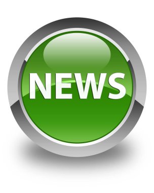 Haber parlak yumuşak yeşil yuvarlak düğme