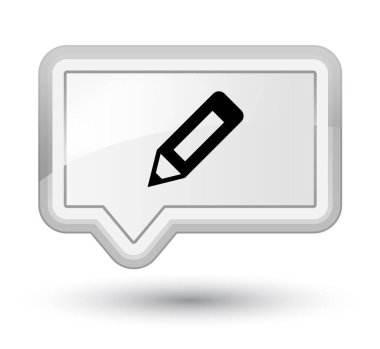 Kalem simgesi baş beyaz bayrak düğmesini