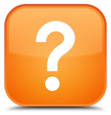 Soru işareti simgesini özel turuncu kare düğme