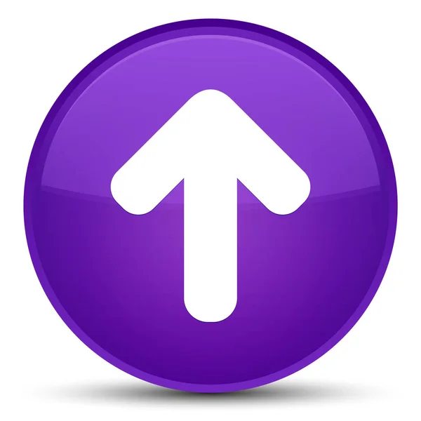 Upload arrow icon special purple round button — Stock Photo, Image