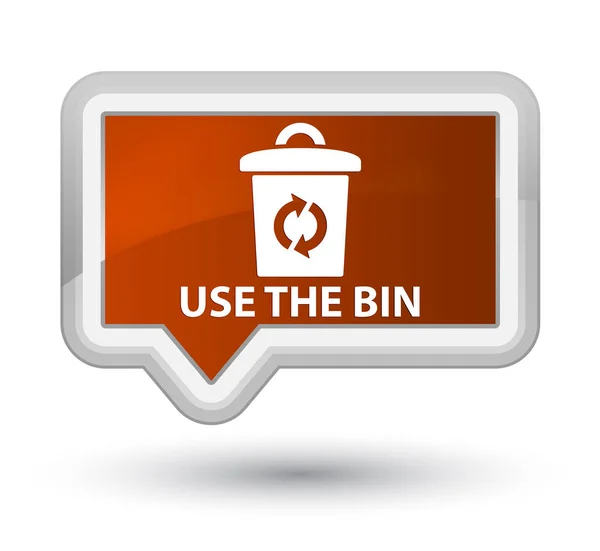 Użyj przycisku prime brązowy transparent bin — Zdjęcie stockowe