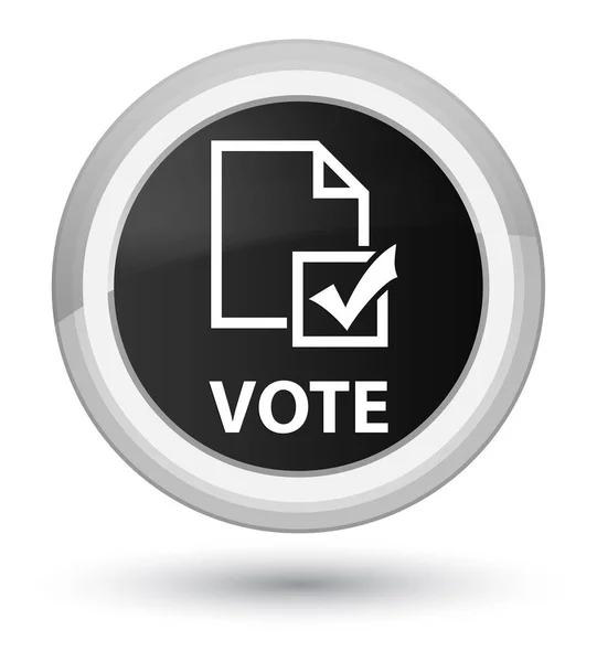 Vote (icône du sondage) premier bouton rond noir — Photo
