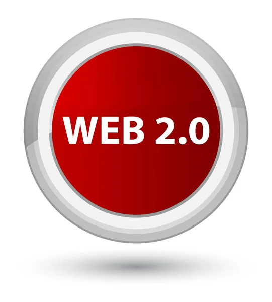 Web 2.0 prime red round button — Stock Photo, Image