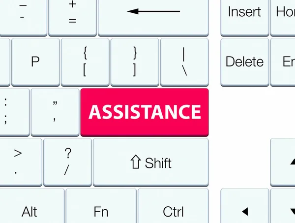 帮助粉红色键盘按钮 — 图库照片