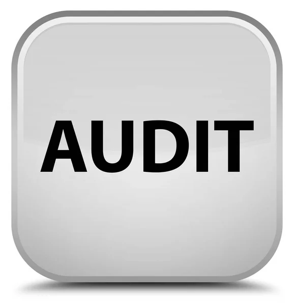 Audit speciale pulsante quadrato bianco — Foto Stock