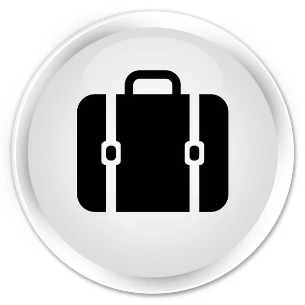 Icono de bolsa botón redondo blanco premium — Foto de Stock