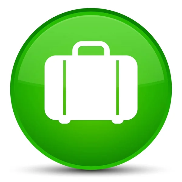 Bolsa icono especial verde botón redondo — Foto de Stock