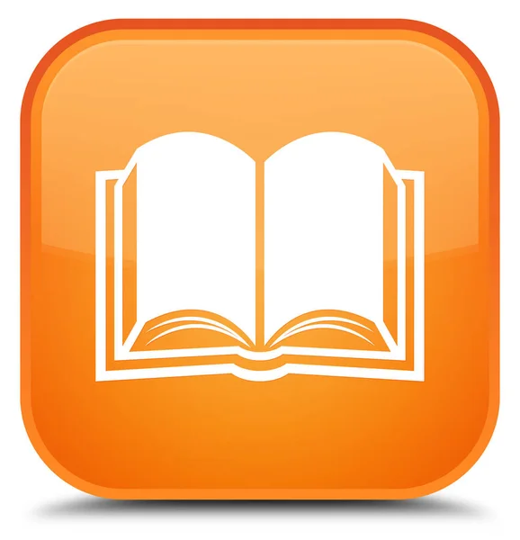 Boek speciale oranje vierkante knoop van het pictogram — Stockfoto