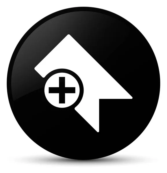 Ícone de marcador botão redondo preto — Fotografia de Stock