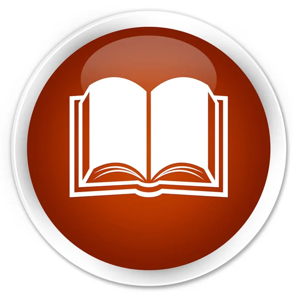 Libro icona premium marrone pulsante rotondo — Foto Stock